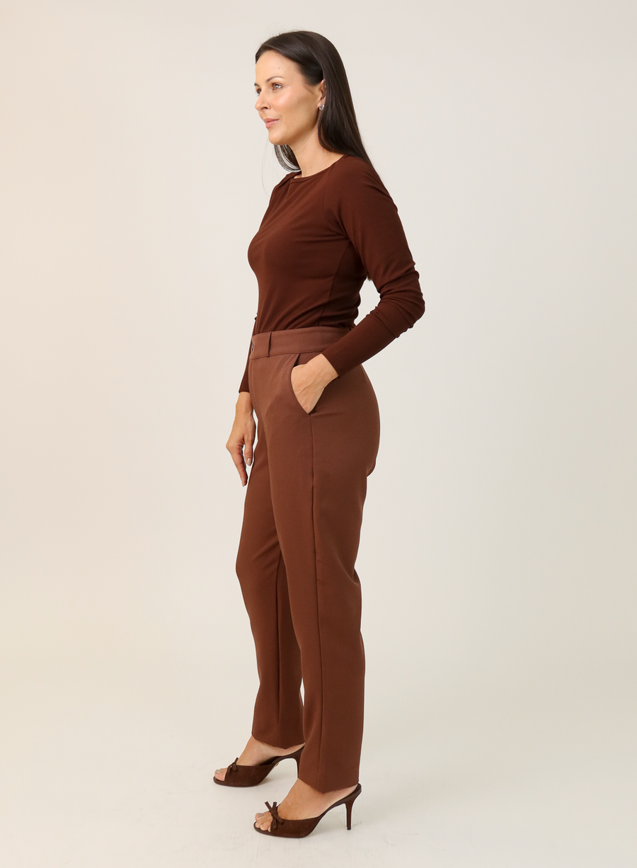 Calca Alfaiataria Marrom Eliana