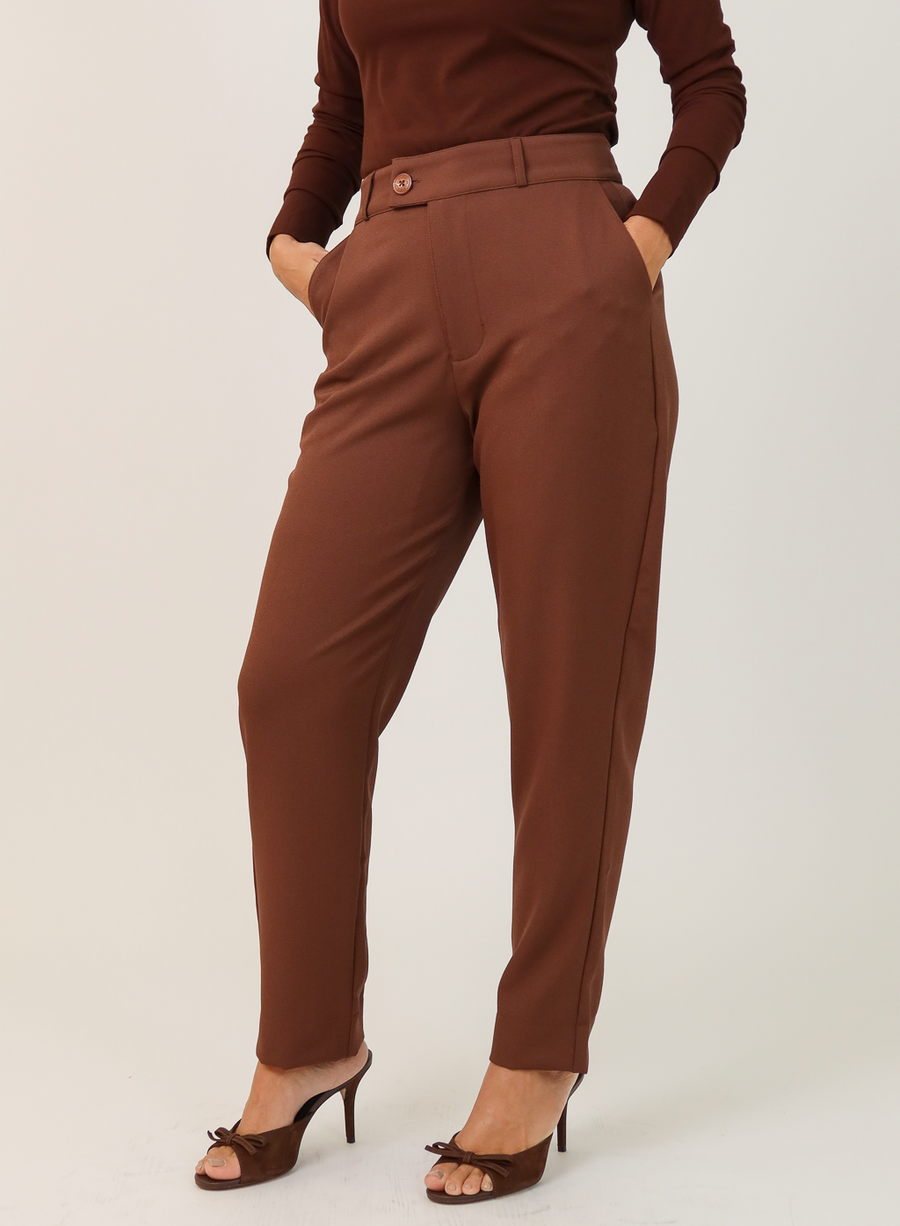 Calca Alfaiataria Marrom Eliana