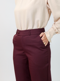 Calça Alfaiataria Feminina Eliana Vinho