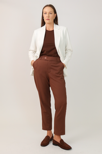 Calca Alfaiataria Marrom Eliana