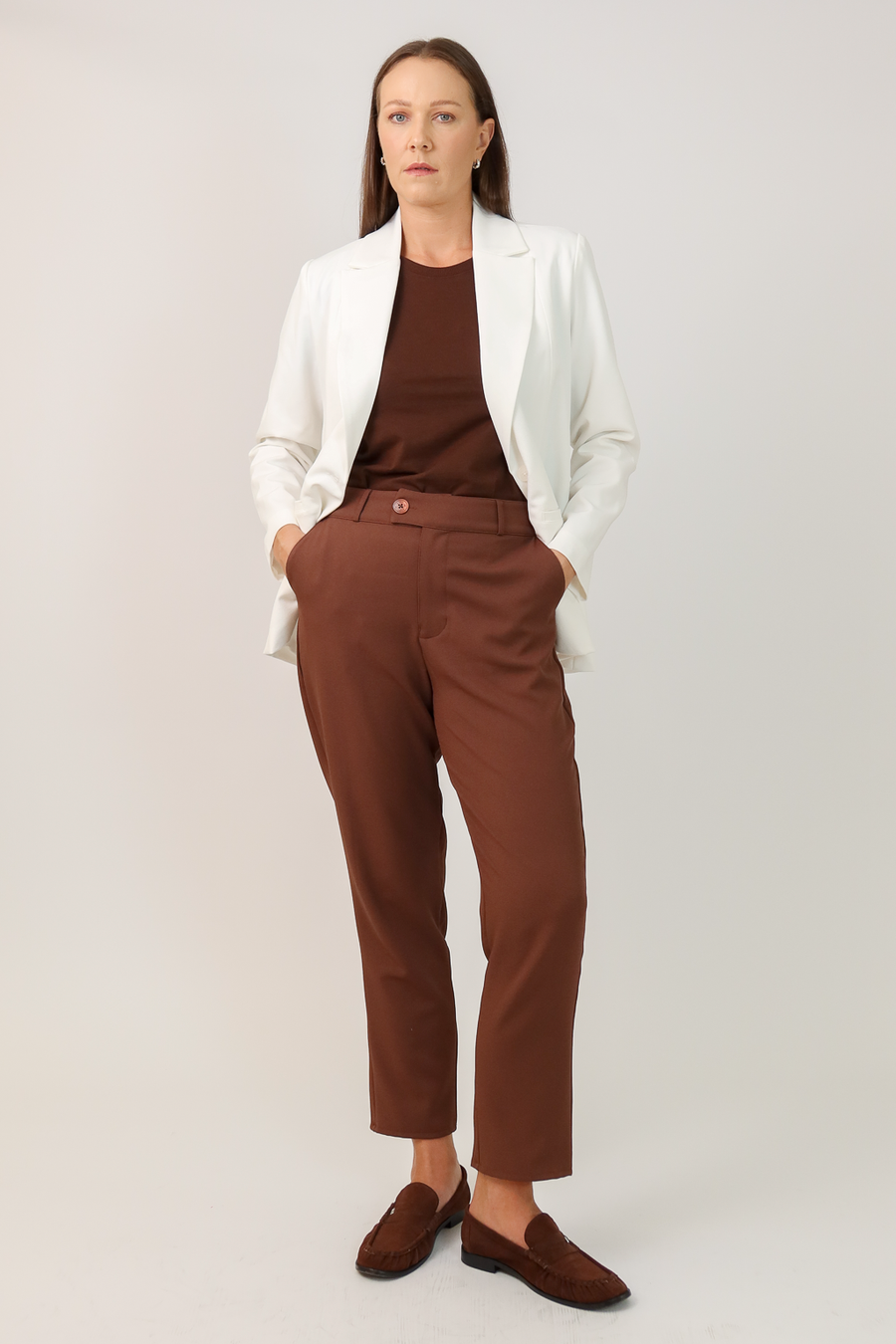 Calca Alfaiataria Marrom Eliana