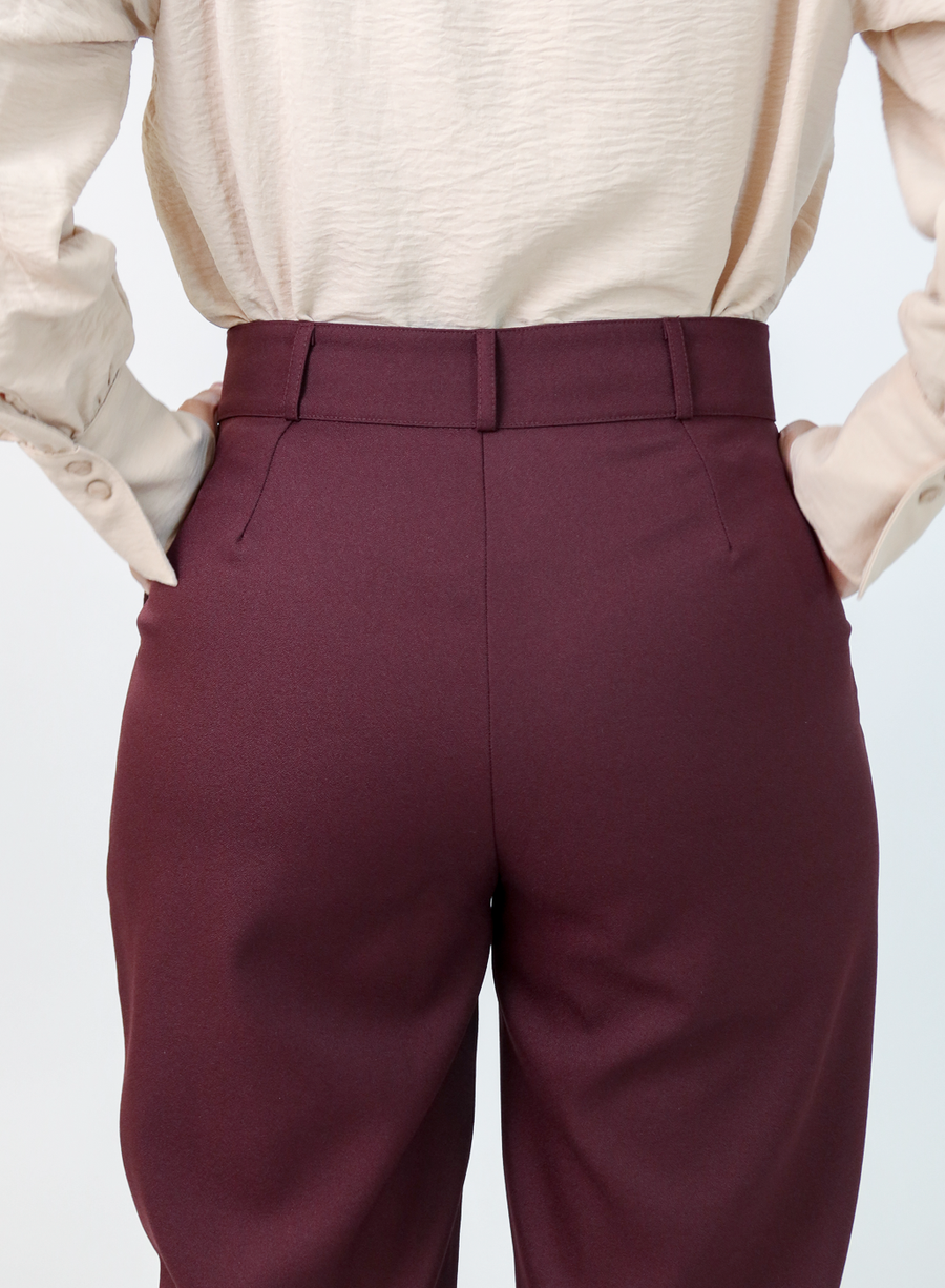Calça Alfaiataria Feminina Eliana Vinho