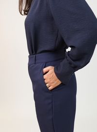 Calça Alfaiataria Feminina Marinho Eliana