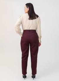 Calça Alfaiataria Feminina Eliana Vinho