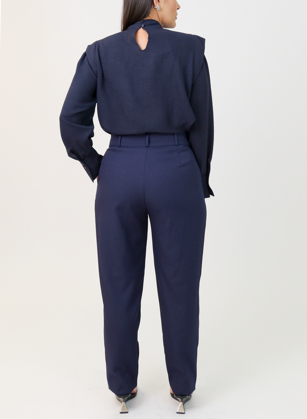 Calça Alfaiataria Feminina Marinho Eliana