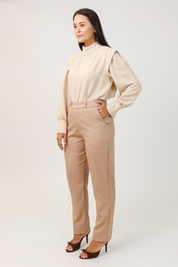 Calça Alfaiataria Feminina Caramelo Eliana
