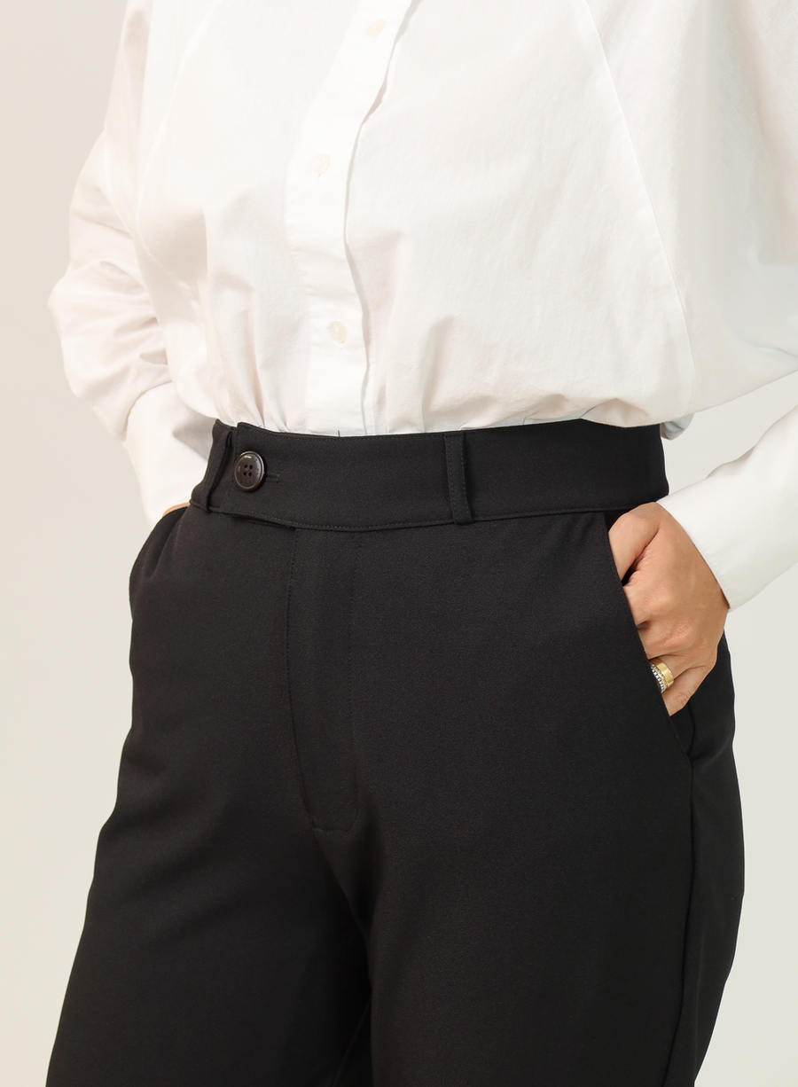 Calça Alfaiataria Feminina Preta Eliana
