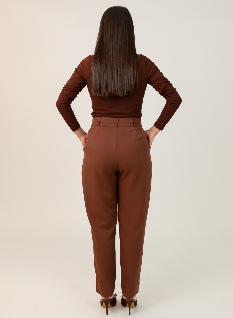 Calca Alfaiataria Marrom Eliana