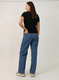 T-shirt Feminina Algodão com Elastano Nina - Preto
