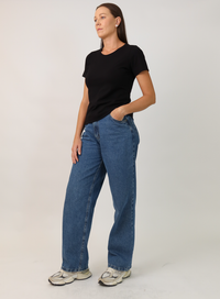 T-shirt Feminina Algodão com Elastano Nina - Preto