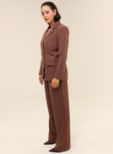 Calça Alfaiataria Feminina Luma - Marrom