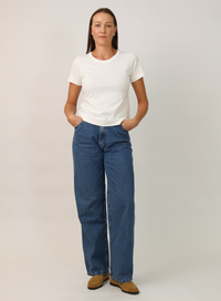 T-shirt Feminina Algodão com Elastano Nina - Off White