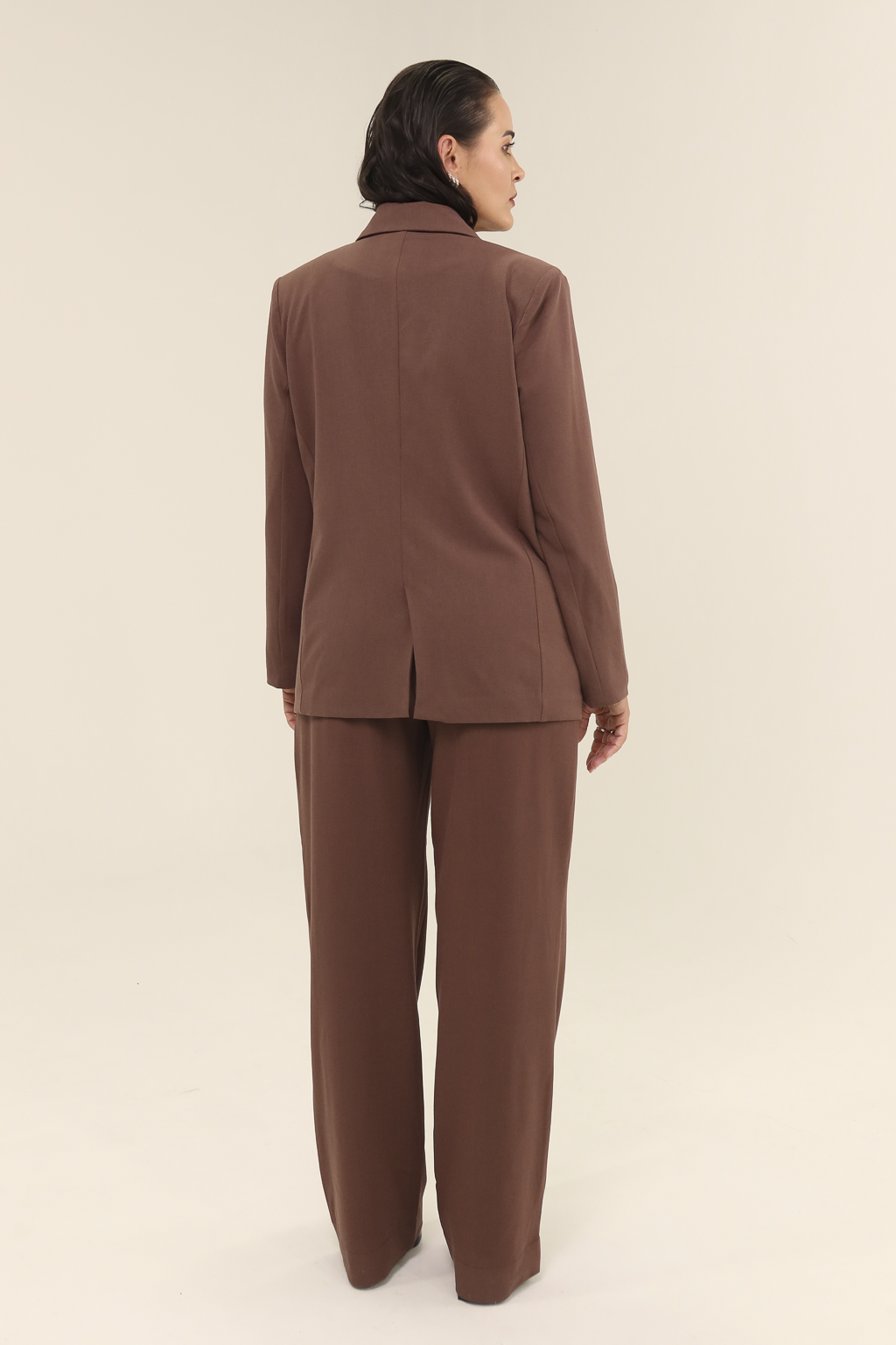 Blazer Feminino Transpassado Luma Marrom