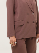 Blazer Feminino Transpassado Luma Marrom
