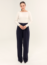 Calça Alfaiataria Feminina Luma - Marinho