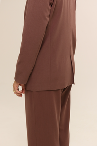 Blazer Feminino Transpassado Luma Marrom
