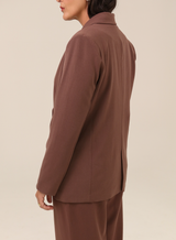 Blazer Feminino Transpassado Luma Marrom