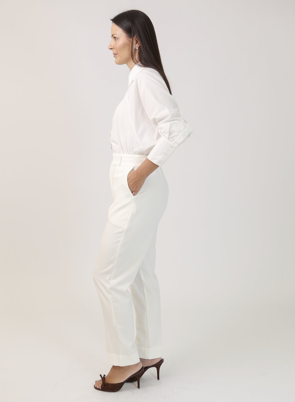 Calça Alfaiataria Feminina Off White Eliana
