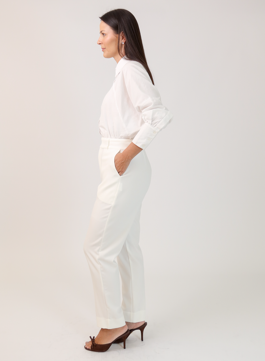 Calça Alfaiataria Feminina Off White Eliana