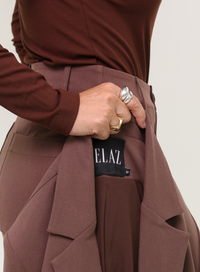 Calça Alfaiataria Feminina Luma - Marrom