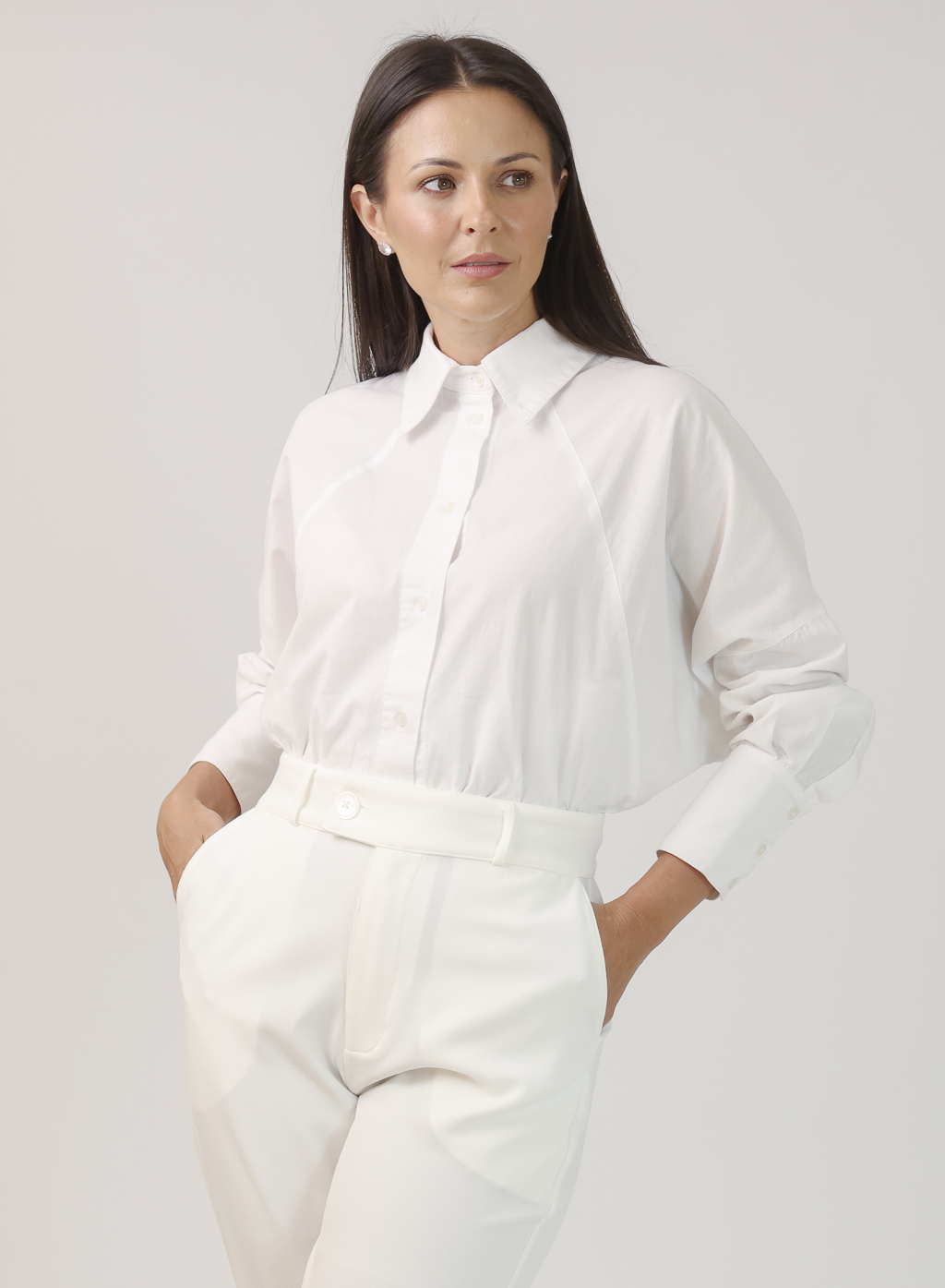 Calça Alfaiataria Feminina Off White Eliana