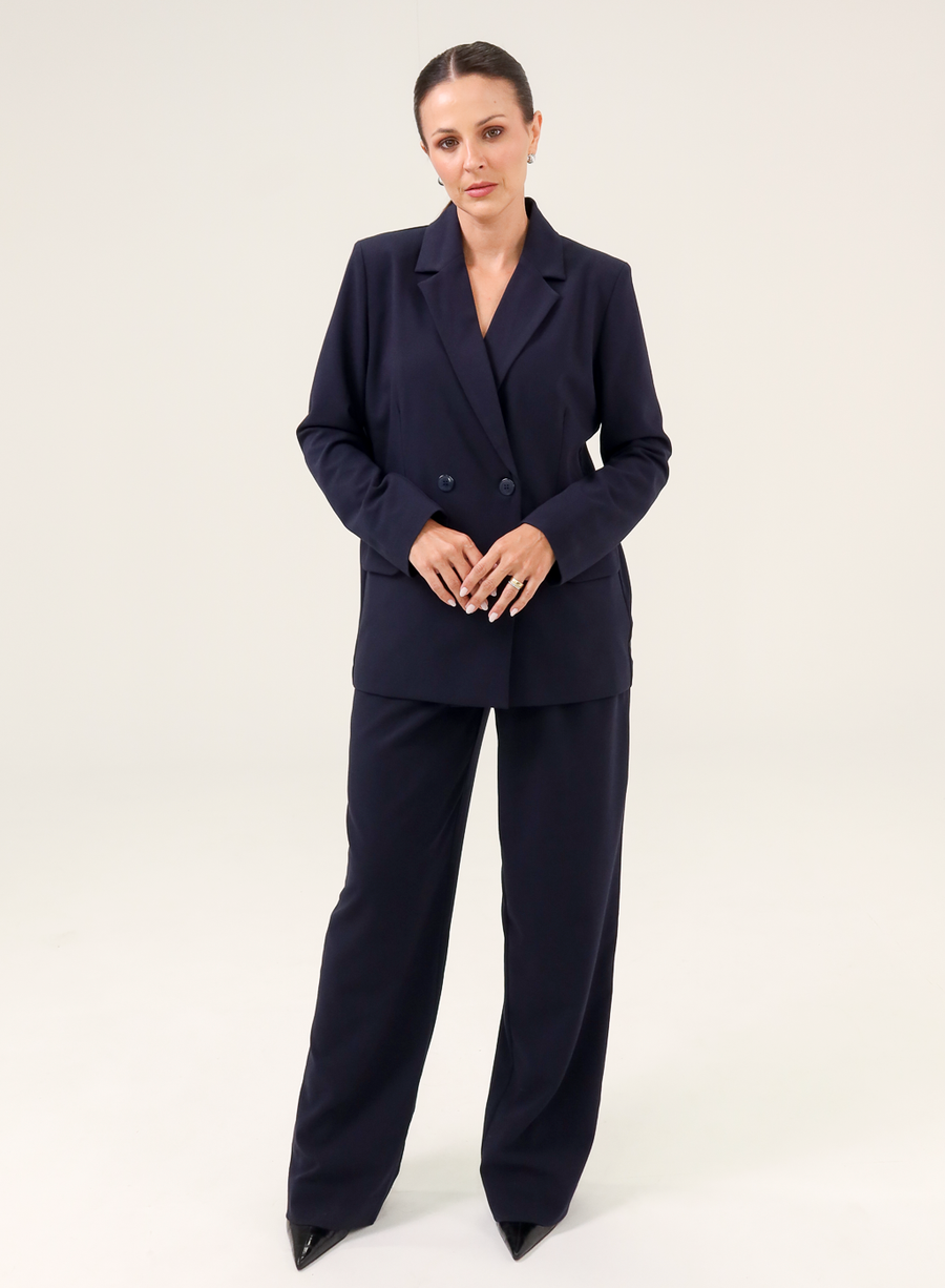 Calça Alfaiataria Feminina Luma - Marinho