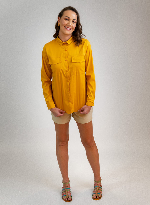 Camisa Simone - Amarelo Dijon