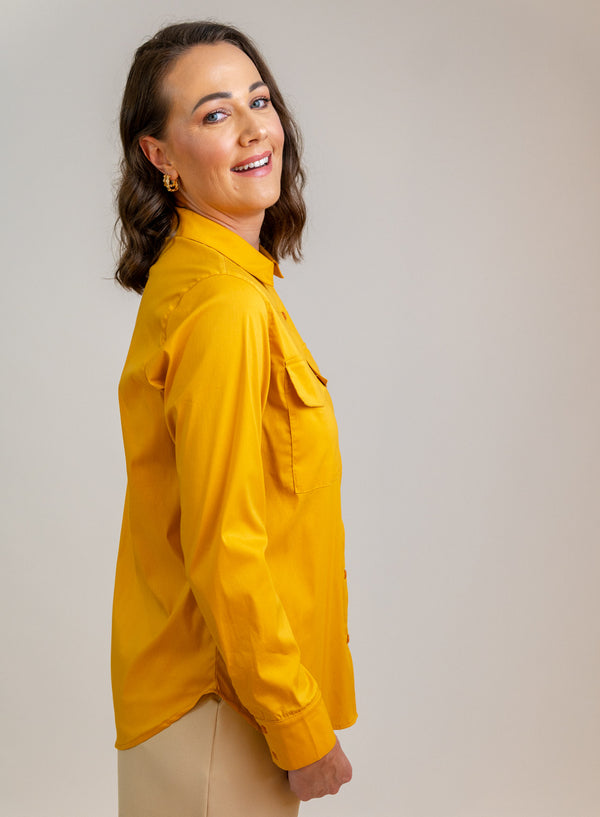 Camisa Simone - Amarelo Dijon